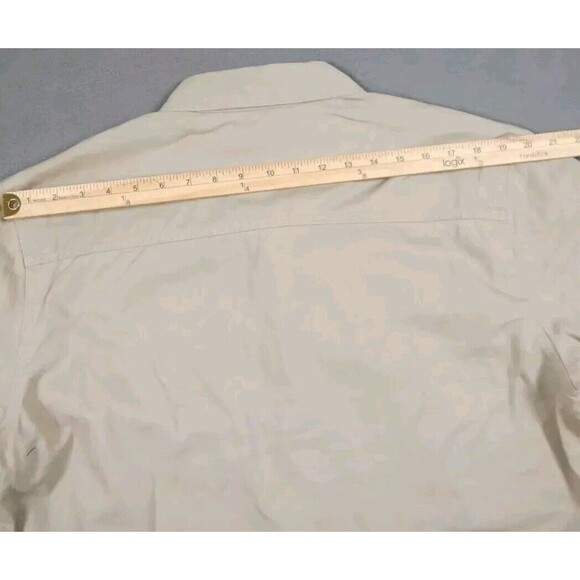 Woolrich Men's M Flannel Lined Shirt Jacket Signature Green Label Beige Shacket - Picture 11 of 13